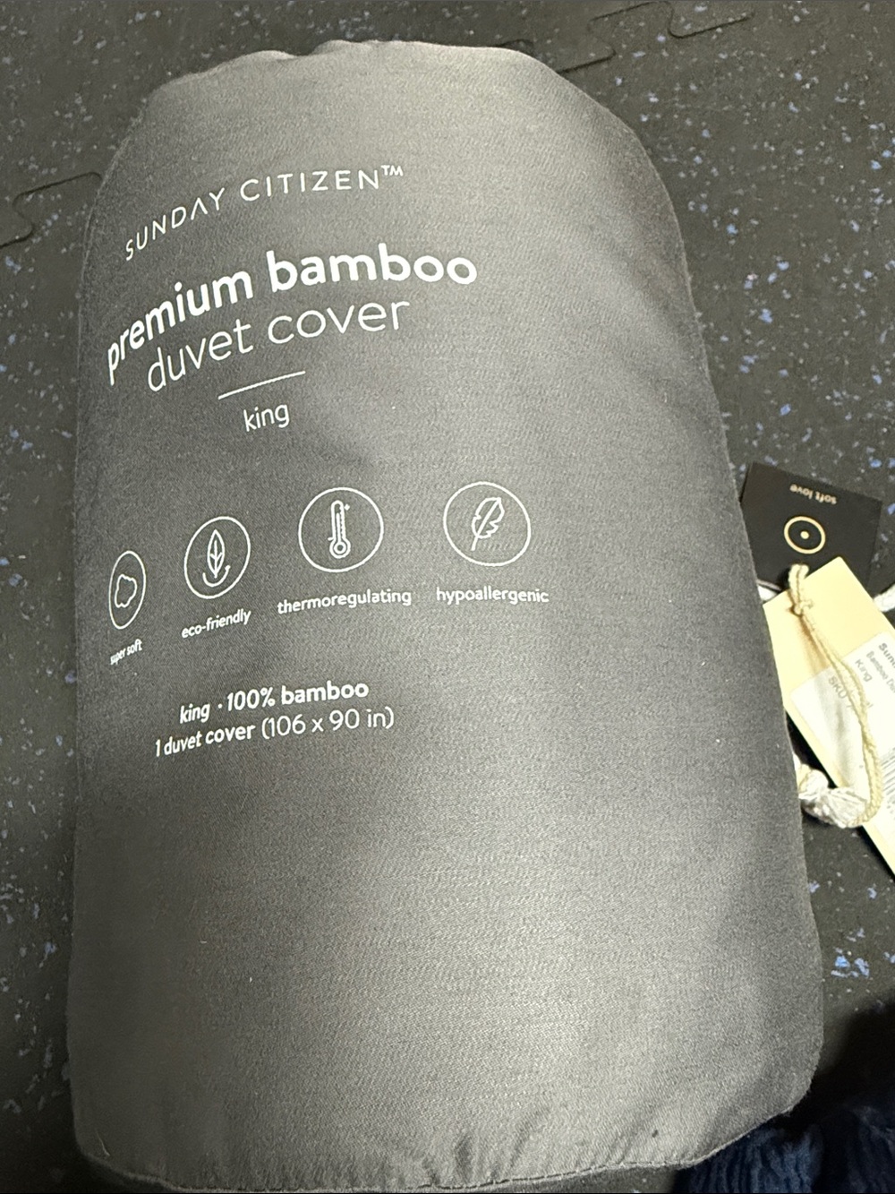 Sunday Citizen Premium Bamboo Duvet Cover - King, Gray